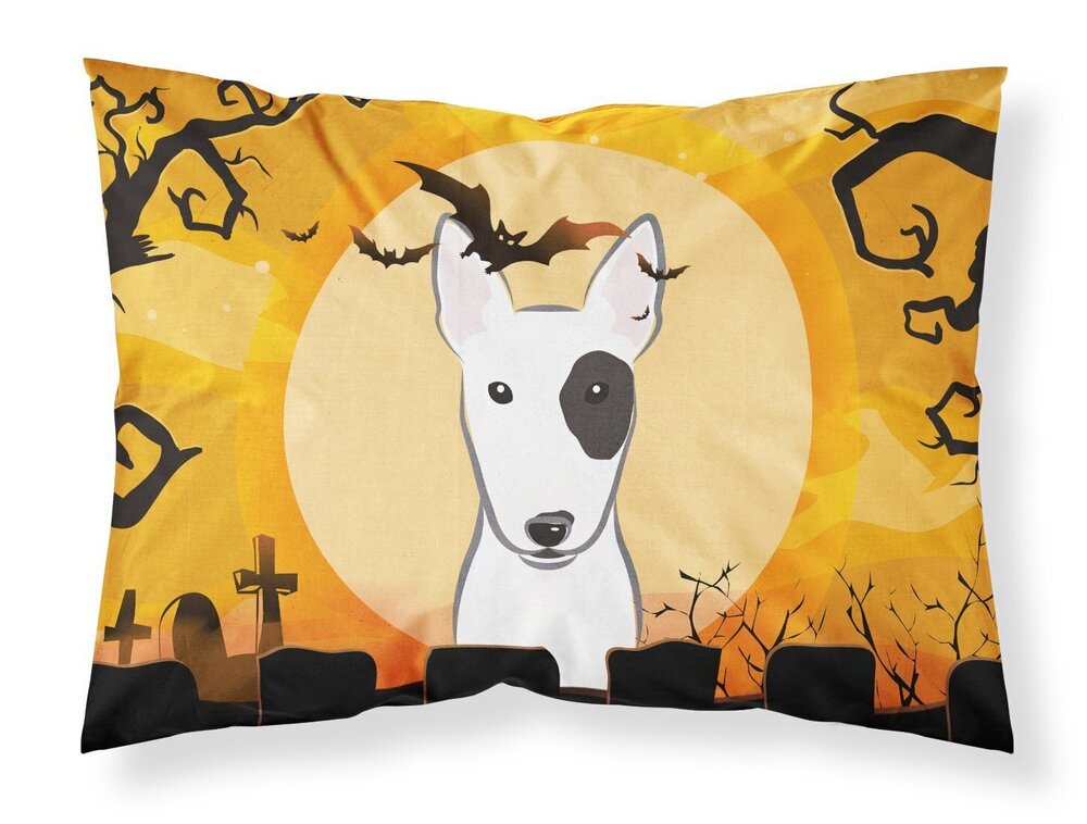 9774 BB1767PILLOWCASE Halloween Bull Terrier Fabric Standard Pillowcase
